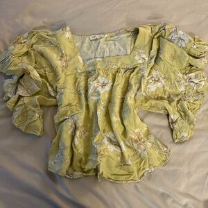 Millibon gold floral crop top S